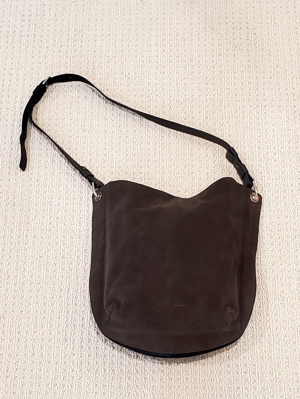 Proenza Schouler Chocolate Suede Convertible Soft Sided Smart Crossbody Bag - Picture 4 of 15